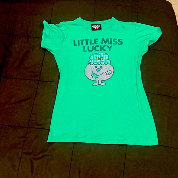 Junk Food Clothing Little Miss Lucky Tee - Green - Picture 1 of 3